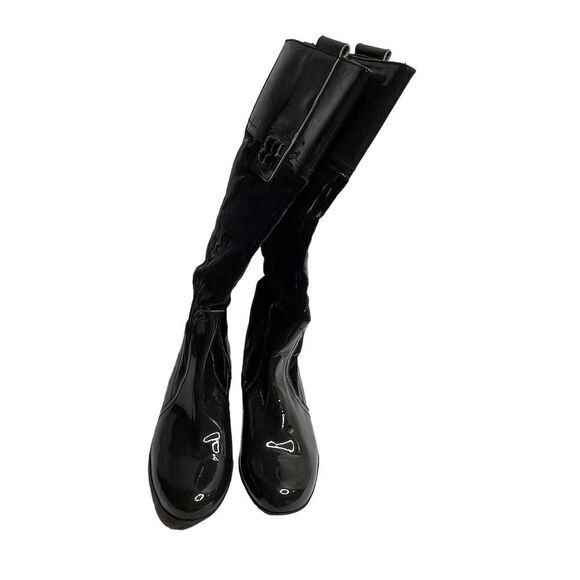 Roberto Botticelli Women's Green Knee-High Velvet and Leather Boots Size 6 (36) - Picture 5 of 8